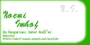 noemi imhof business card